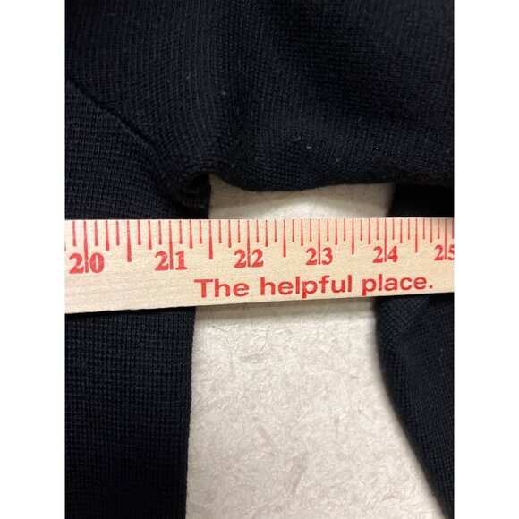 Talbots Woman Women's Sweater 100% Pure Merino Wool Black Two Way Zip Size 1X - Picture 5 of 9